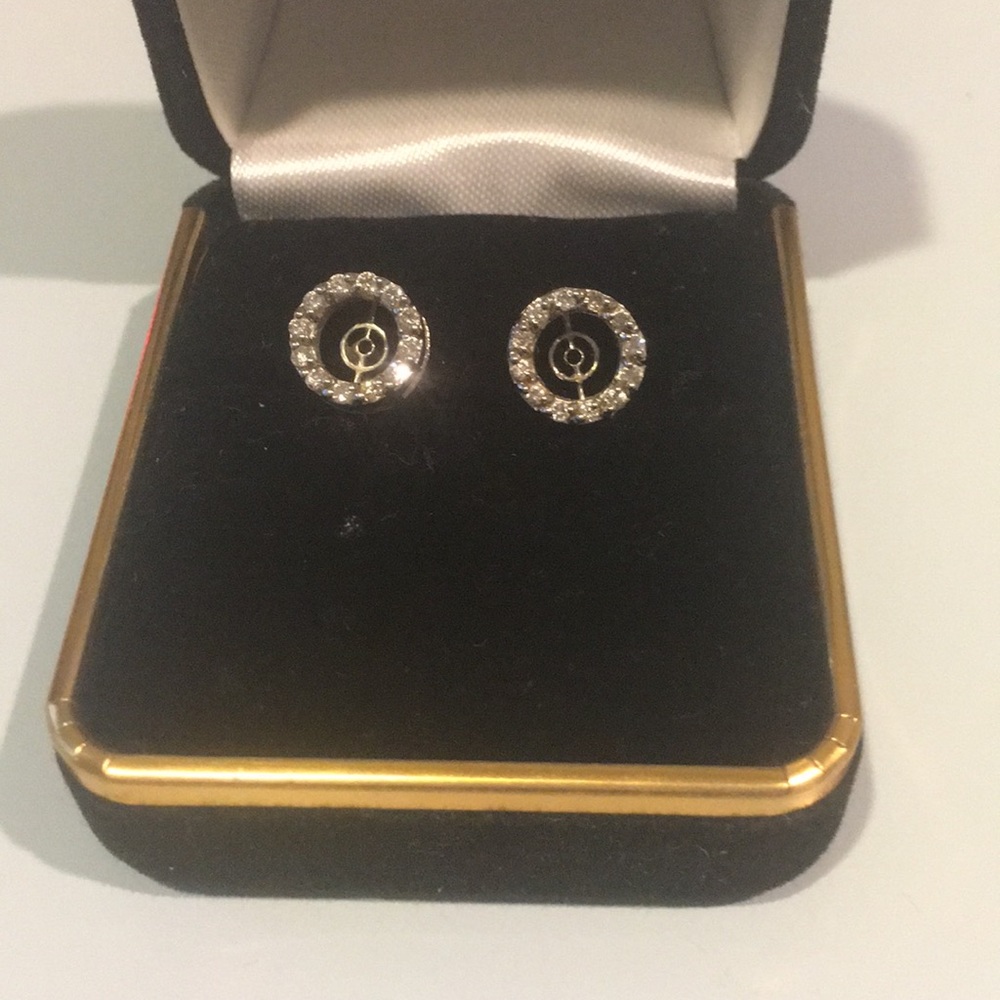 - Diamond earring jackets enhancers .50 tw carat, natural